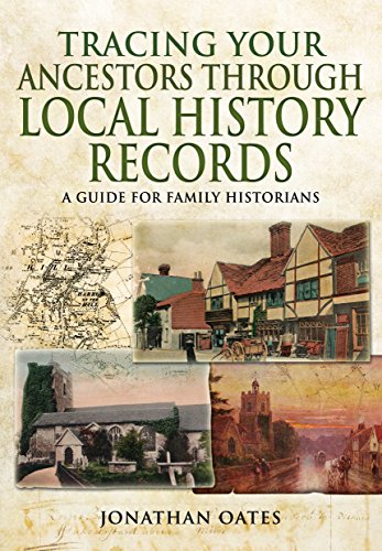 Book cover with historical images and title about family history research.