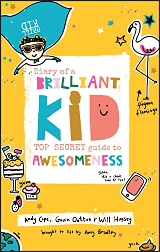 Yellow book cover with colorful doodles and large, playful text.