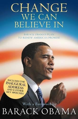 Book cover featuring Barack Obama with red, white, and blue background.
