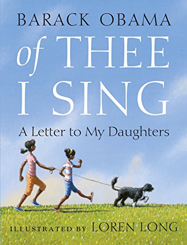 "Book cover featuring two girls walking a dog in a sunny field."