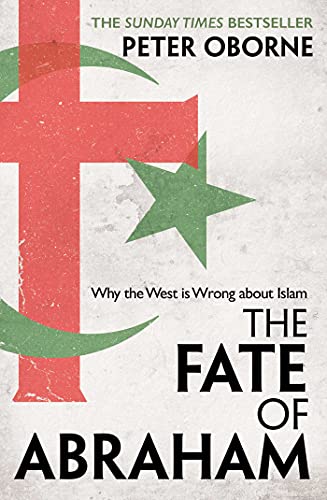 Book cover: red cross and green crescent with title “The Fate of Abraham.”