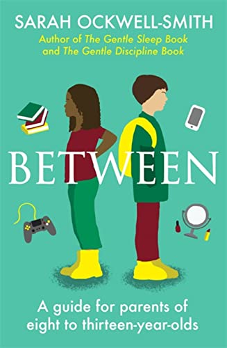 Book cover: "Between," parenting guide with illustrations of two children.