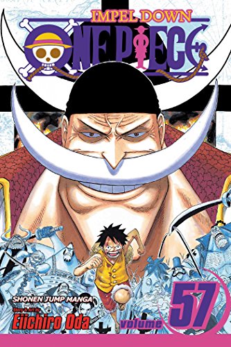 One Piece volume 57 cover featuring Whitebeard, Luffy, and other characters in a battle scene.