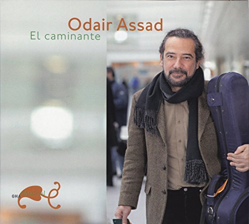 Odair Assad album cover featuring a man with a guitar case.