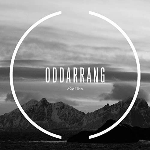 CD cover for Oddarrang’s “Agartha” featuring a mountain landscape.
