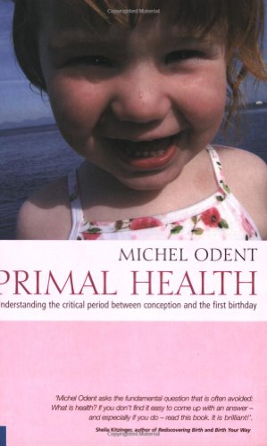 Book cover with a smiling baby and pink title: "Primal Health.