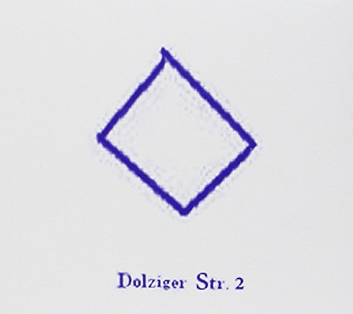 CD cover with a blue diamond shape and text "Dolziger Str. 2".