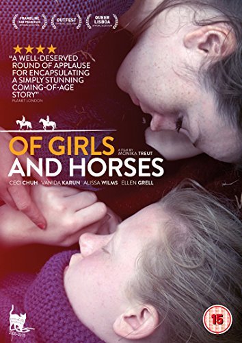 Two young women lie close together in a close-up DVD cover art.