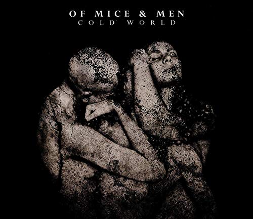 Album cover for Of Mice & Men’s “Cold World” featuring two embracing figures.