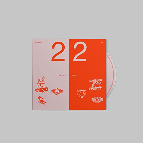 Oh Wonder’s “22 Make” CD with large red number two and illustrations.