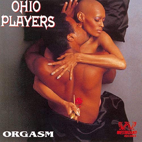 Album cover for Ohio Players’ “Orgasm” featuring two embracing figures.