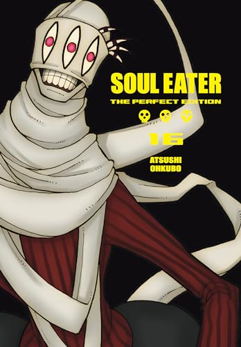Soul Eater The Perfect Edition 16 manga cover featuring a bandaged character with three eyes.