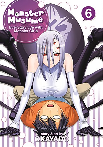 Manga volume 6 cover featuring a spider-like monster girl and a man.