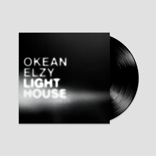Black vinyl record with album cover reading "Okean Elzy - Lighthouse".