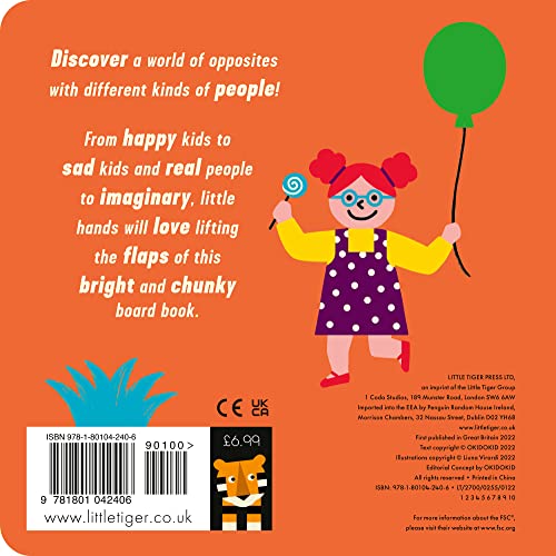 Back cover of a children's board book featuring a girl holding a green balloon.