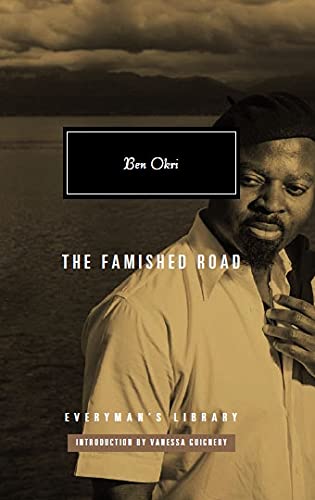 Book cover: portrait of Ben Okri with title "The Famished Road.