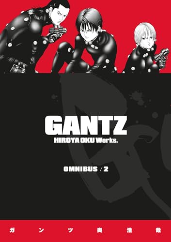 Gantz Omnibus Volume 2 cover: three armed figures on red background.
