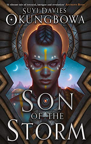 Book cover: portrait of a dark-skinned man with facial markings and braids.
