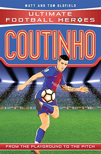 Book cover featuring footballer Philippe Coutinho in action with a soccer ball.