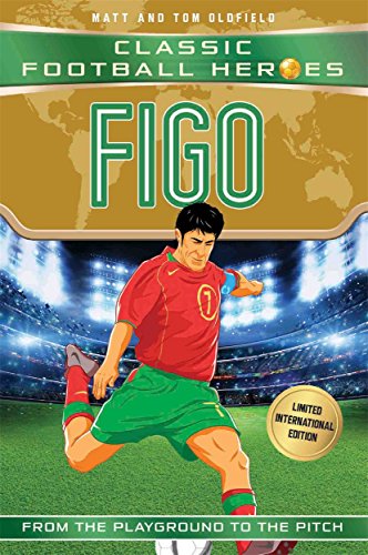 Book cover featuring footballer Luís Figo in a green and red kit.