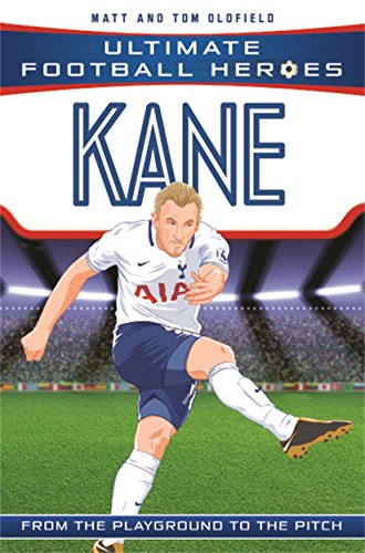 Book cover featuring footballer Harry Kane in Tottenham kit, action pose.