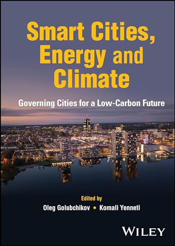 Book cover: “Smart Cities, Energy and Climate” with city skyline background.