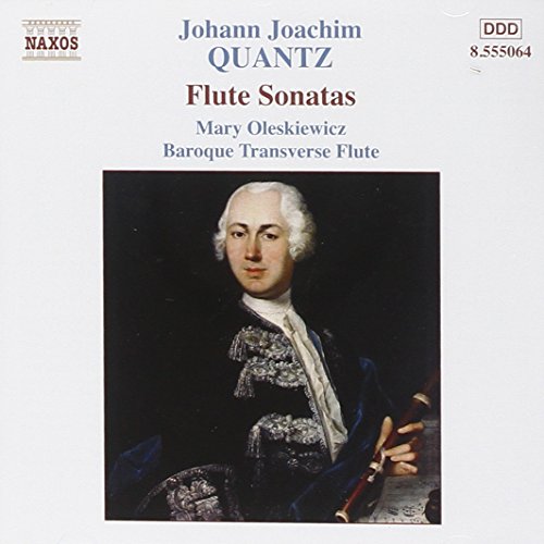 CD cover: portrait of Johann Joachim Quantz with a flute.