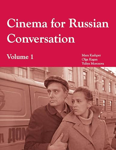 Book cover titled Cinema for Russian Conversation Volume 1 featuring a man and woman.