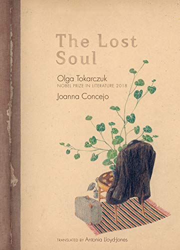 Book cover featuring a chair with a jacket, a plant, and a suitcase.