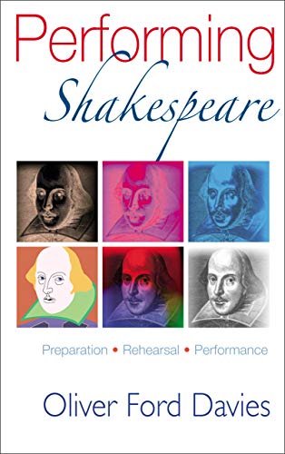 Book cover: "Performing Shakespeare" with six portrait illustrations.