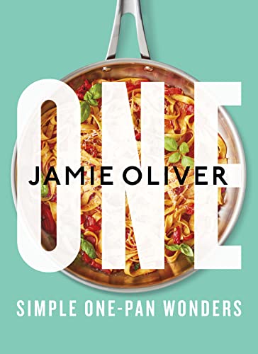 Book cover: "One" by Jamie Oliver, featuring pasta in a frying pan.