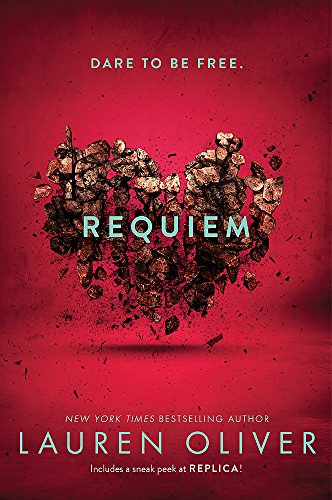Book cover for Requiem featuring a heart shape made of dark, crumbling rocks.