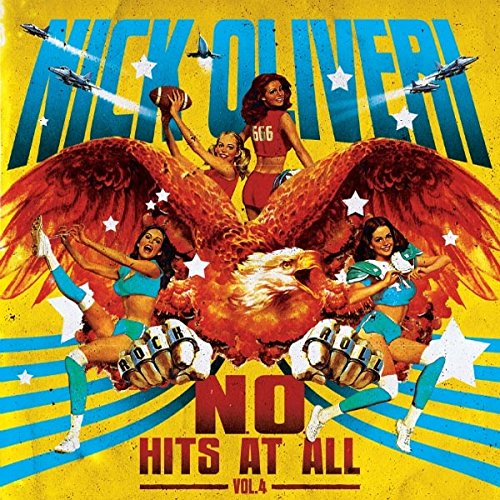 CD cover for Nick Oliveri’s “N.O. Hits At All Vol. 4” with eagles and women.