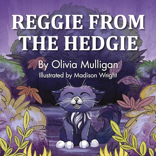 Book cover: a purple hedgehog with white paws sits amongst foliage.