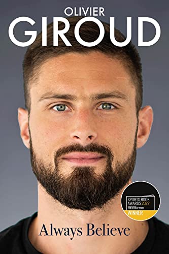Book cover featuring a close-up portrait of Olivier Giroud with a beard.