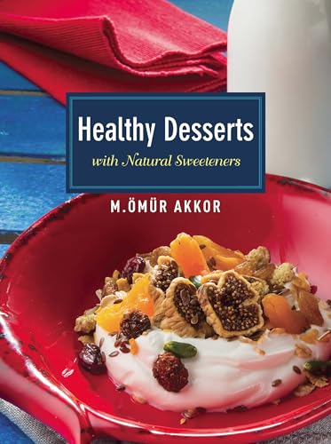 Book cover for “Healthy Desserts” with yogurt and fruit shown.