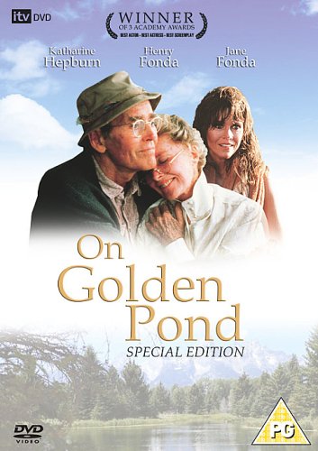 DVD cover for On Golden Pond featuring Katharine Hepburn, Henry Fonda, and Jane Fonda.