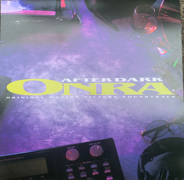 Vinyl record cover for “Onra - After Dark” with purple and yellow text.