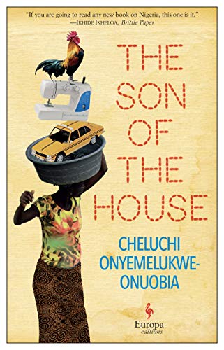Book cover with a woman balancing objects on her head, a rooster, and a car.