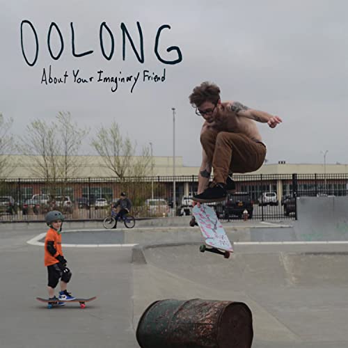 CD cover: two skateboarders in a skatepark, cloudy sky.