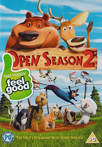"Animated DVD cover featuring cartoon animals, including a bear and deer, in a forest scene."