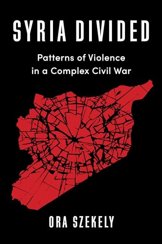 Book cover: "Syria Divided" with a fractured red map of Syria.