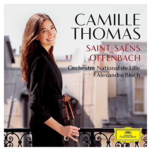 CD cover featuring violinist Camille Thomas and composers’ names.