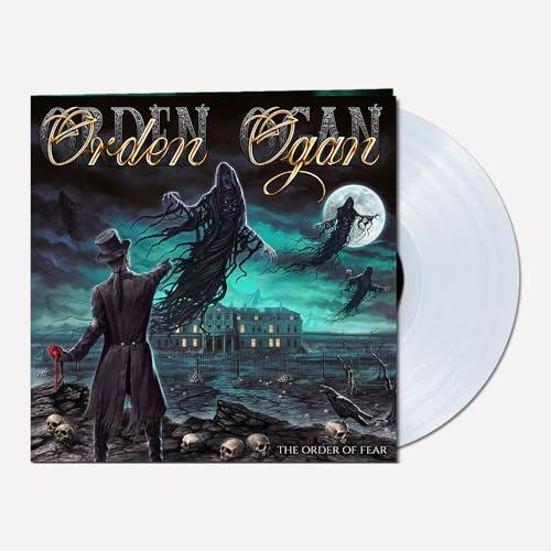 Vinyl record with album cover featuring a ghostly figure and dark landscape.