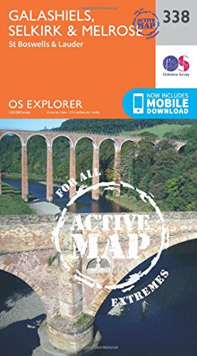 Outdoor map cover featuring a stone railway viaduct and green landscape.
