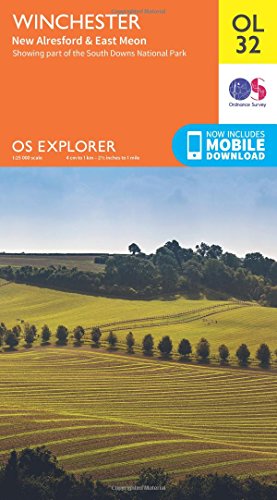 Ordnance Survey Explorer map cover for Winchester, New Alresford, and East Meon.