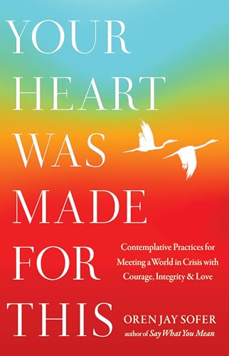 Book cover with colorful gradient, white birds, and large white text.
