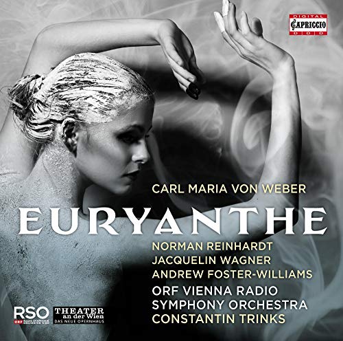 CD cover for Carl Maria von Weber’s “Euryanthe” opera, featuring a woman’s face.