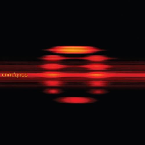 Black background with red and orange horizontal lines and the word "candyass".