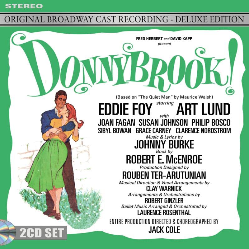 CD cover for "Donnybrook!" musical, featuring cast members Eddie Foy and Art Lund.